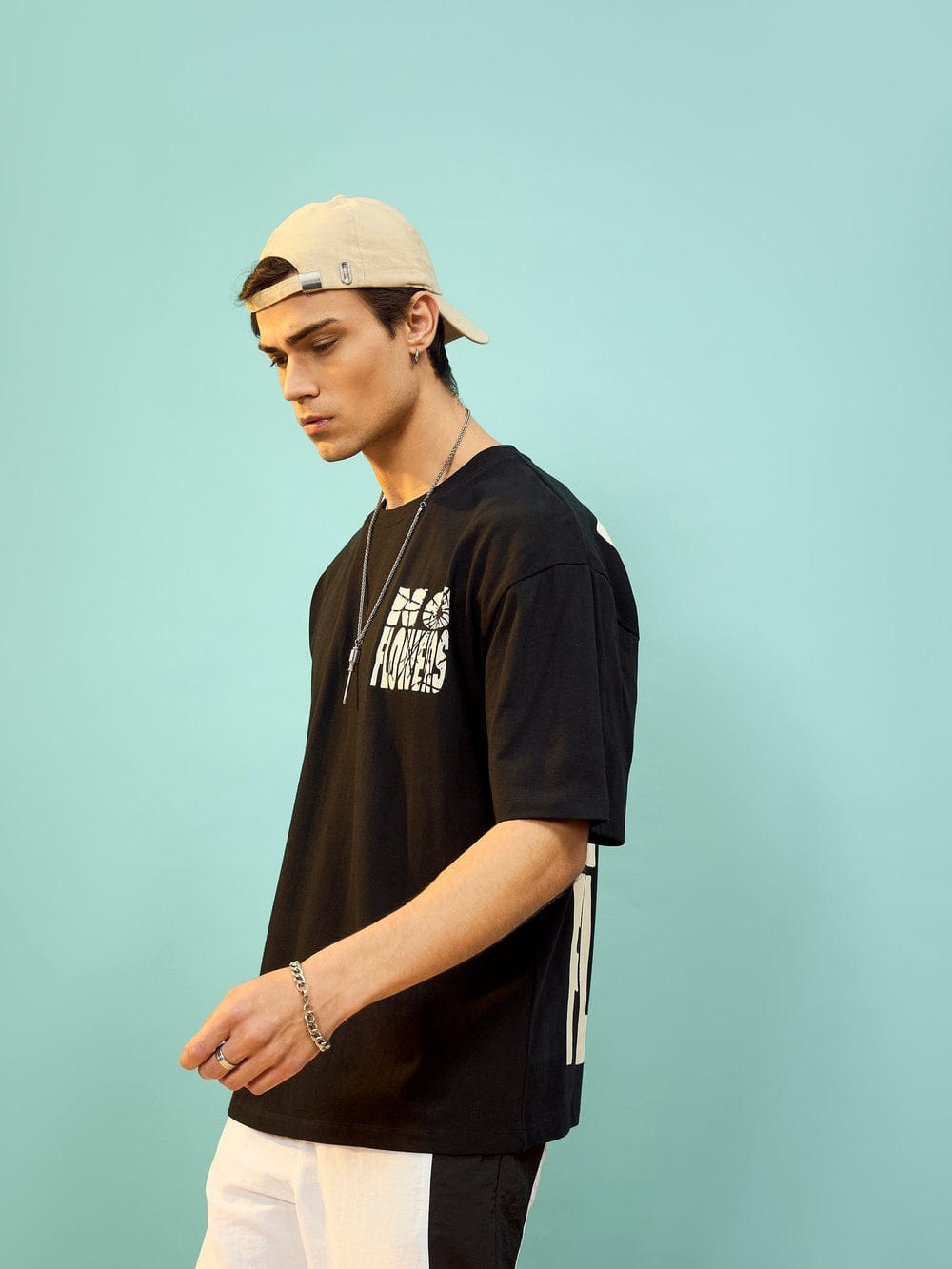 🌧️ NO RAIN NO FLOWERS — Oversized Graphic Tee