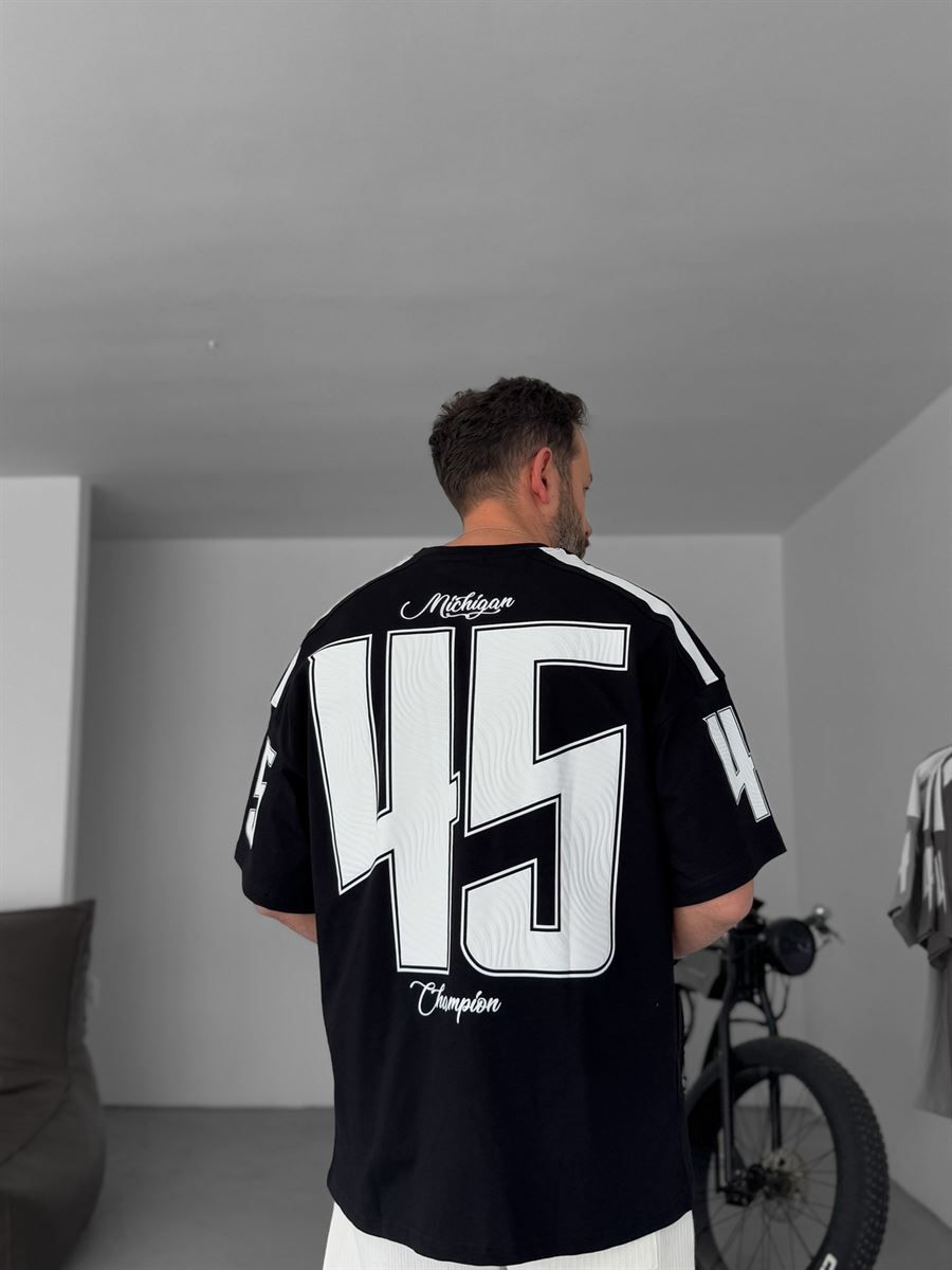๐ MICHIGAN 45 โ Oversized Varsity Tee