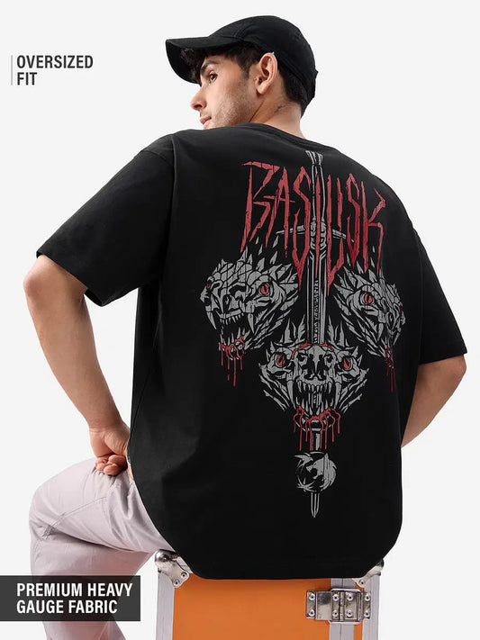🐍 “BASILISK” — Oversized Graphic Tee