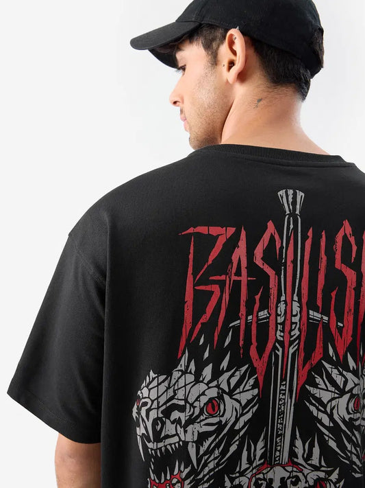🐍 “BASILISK” — Oversized Graphic Tee